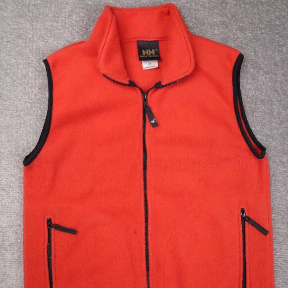 Helly Henson Daybreak Fleece Medium Orange Sleeveless Full Zip Collared Vest - Picture 7 of 10